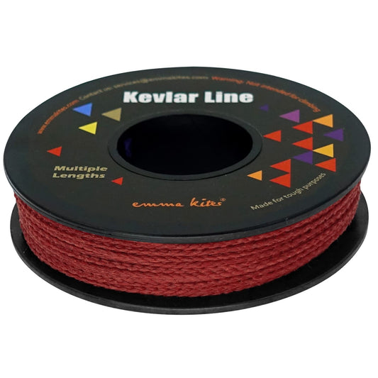 emma kites 1.1mm Braided Kevlar Cord Red 200Lb 30Ft Abrasion/Flame Resistant Tactical Paracord, Trip Line, Cord Friction-Saw, Boot Laces, Camera Strap, Survival Cord, Model Rocket Shock Cord