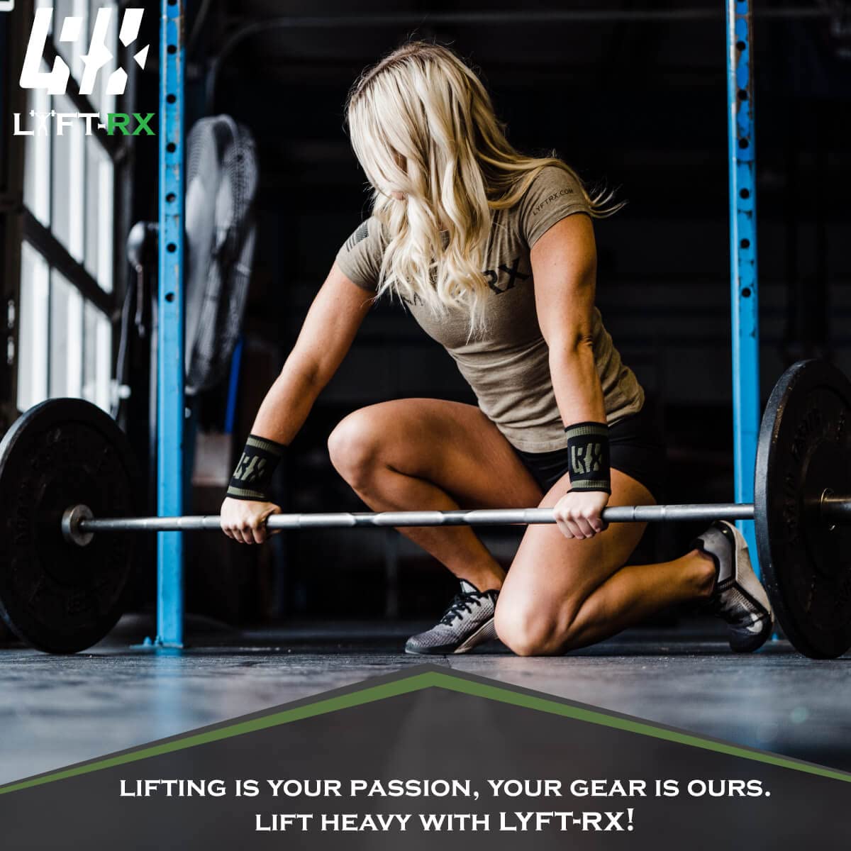 LYFT-RX Wrist Sweatbands, Slim Fit Design for Weightlifting, Gym, Workout, Cross Training, Weight Lift, Sports, 4.5 inch Sweat Wicking Wrist Bands, Men & Women, 2 Pairs - OD Green Dark/Light Small