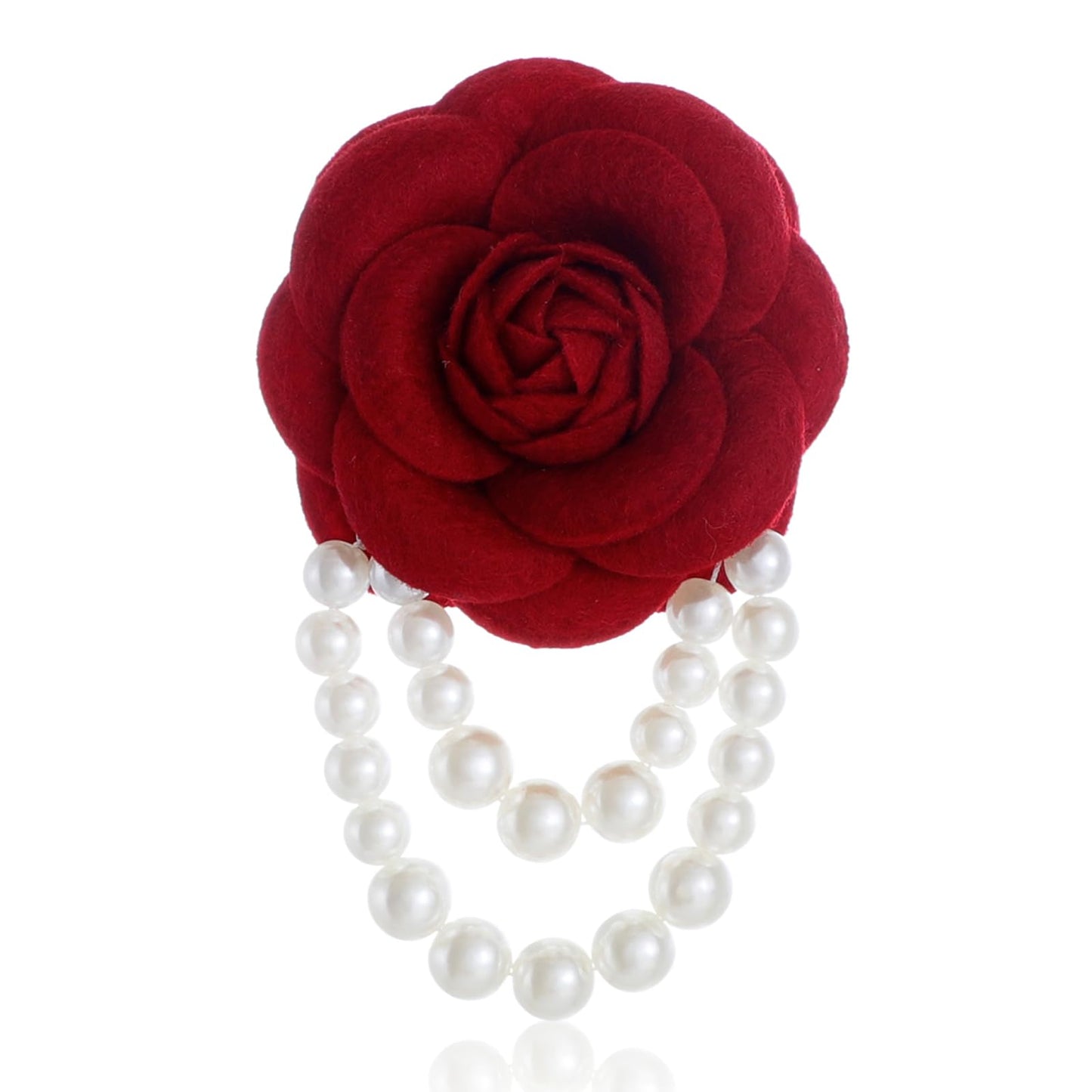 Vintage Camellia Pearl Tassel Brooches Bracelet Bohemian Pearl Safety Pins Bracelets Flower Hairpin Headpieces Shawl Pins Dainty Elegant Lapel Pin Wedding Party Dress Accessories for Women