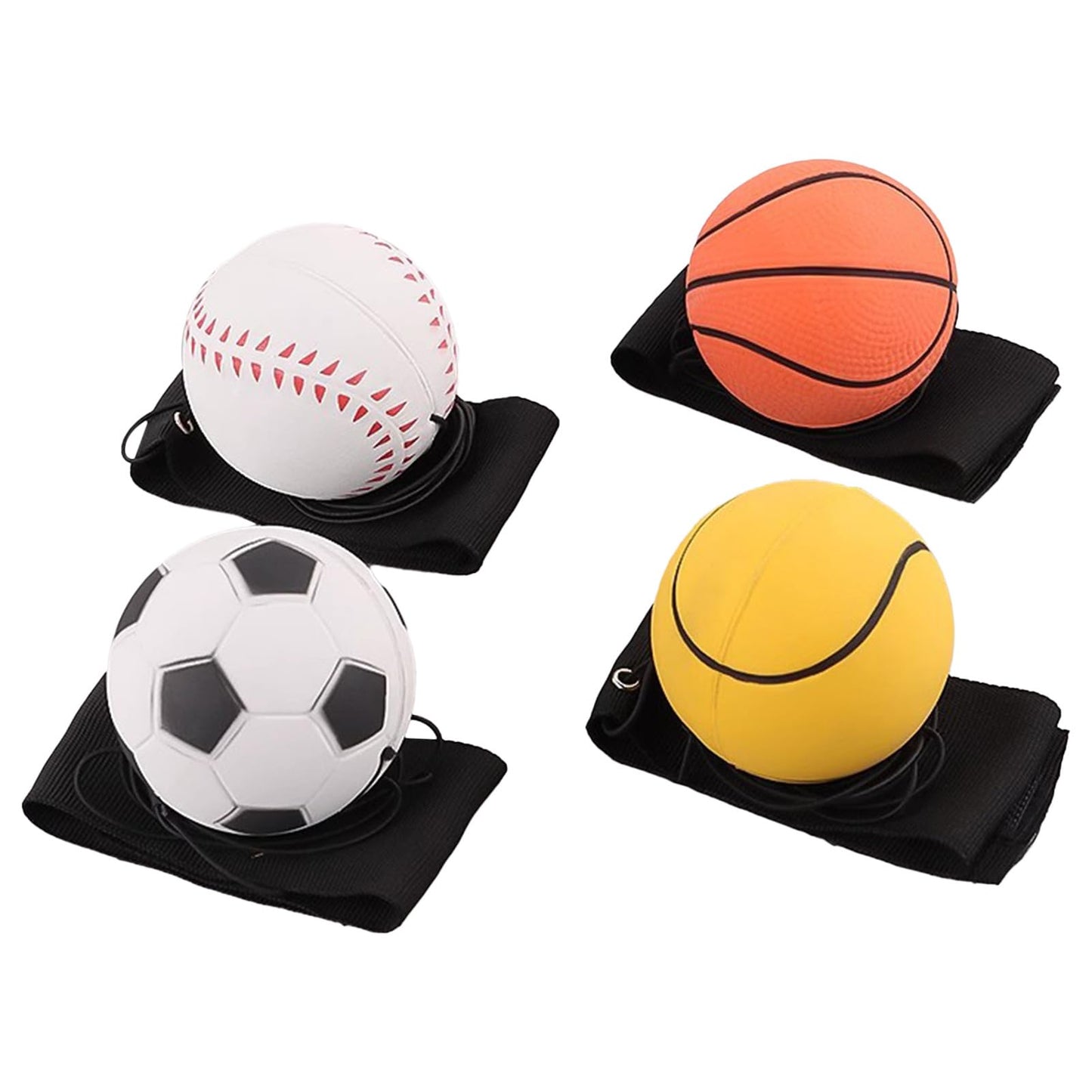 Wrist Return Ball Rubber Sport Ball with Wrist Strap and String | Rebound Ball Sports Bouncy Ball,Wrist Rebound Toy on Elastic String Ball Wrist Toy for Teens Adults Wrist Exercise
