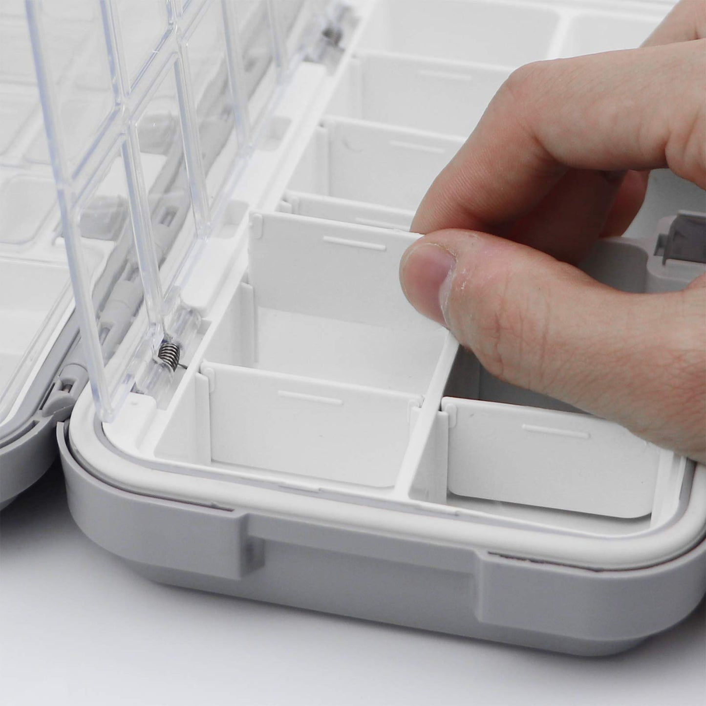 KEESHINE Fishing Tackle Box, Floating Storage Box, Double-Sided Lure Box with Adjustable Dividers Organizer Making Kit Container