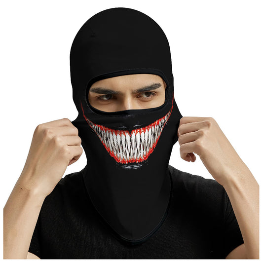Obacle Balaclava Face Mask Men Women Ski Cycling (Teeth with Red Lip Smile)