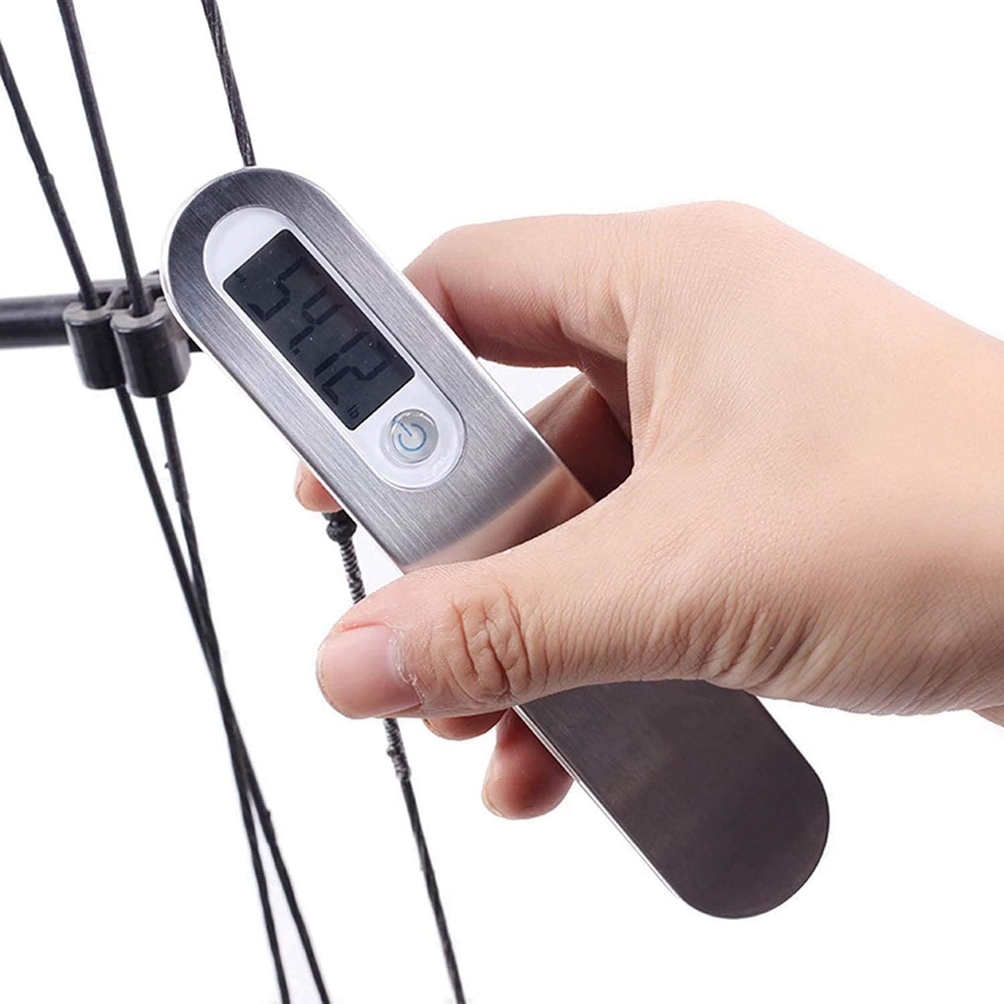 AHOSOUTLY Archery Bow Scale Recurve/Compound Bow 110 lb/50 kg Tuning Scale LCD Display g/oz/kg/lb