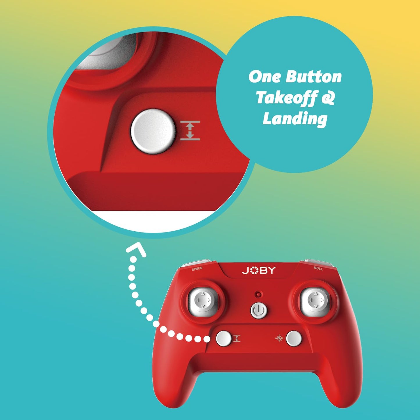 JOBY Fly X, Mini Drone with HD Camera, Enclosed Propellers Guard, 6-Axis GYRO, Emergency Landing, 360° flip, Up to 100 ft, 2 Batteries, compatible iPhone/Android, Fun Toys Gifts for Beginners (Drone)