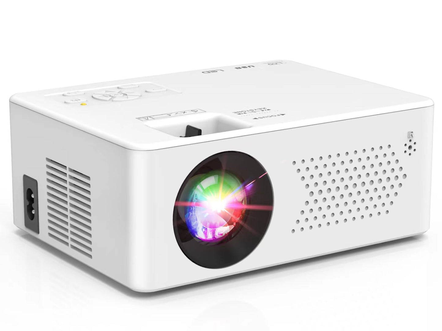 PURSHE Mini Bluetooth Projector, Full HD 1080P Supported Portable Outdoor Movie Projector for iOS, Android, Windows, Compatible with TV Stick/HDMI/Smartphone/PS4/USB [Remote Included]