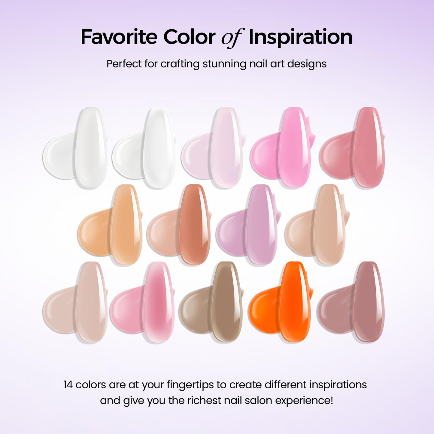 VANSISOS Poly Gel Nail Kit: 14 PCS PolyGel with Slip Solution Mini U V Nail Light Poly Nail Gel Kit for Beginners with Everything Extension