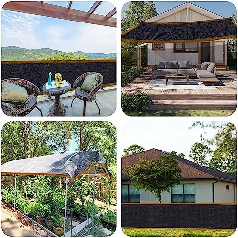 QLOFEI 10x20FT Shade Cloth - for Garden Plants Greenhouse,70% Sunblock Shade Neting -for Outdoor Garden Pergola Patio Lawn Kennel Chicken Coop Easier to Hang Plant