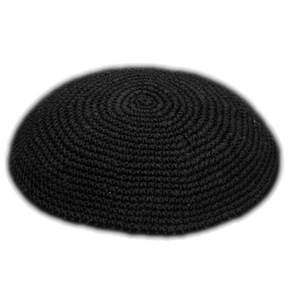 Black All Size Hand Made Yarmulke Jewish Kippah Kipa Judaica Yamaka Kippa Yamakah Yarmulka Hat Men Or Kids (18CM 7IMCH)
