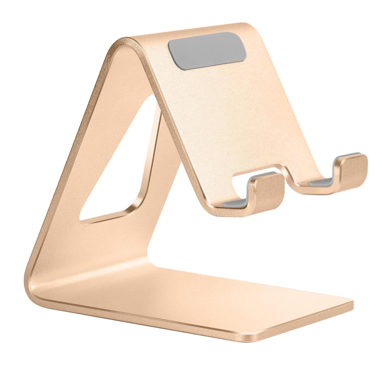 Aoviho Desk Cell Phone Stand Phone Holder, Aluminum Phone Cradle Dock for iPhone 15 14 13 12 pro Mini 11 X Xs max 8 7 6 6s Plus SE Samsung All Smart Phones, Rose Gold
