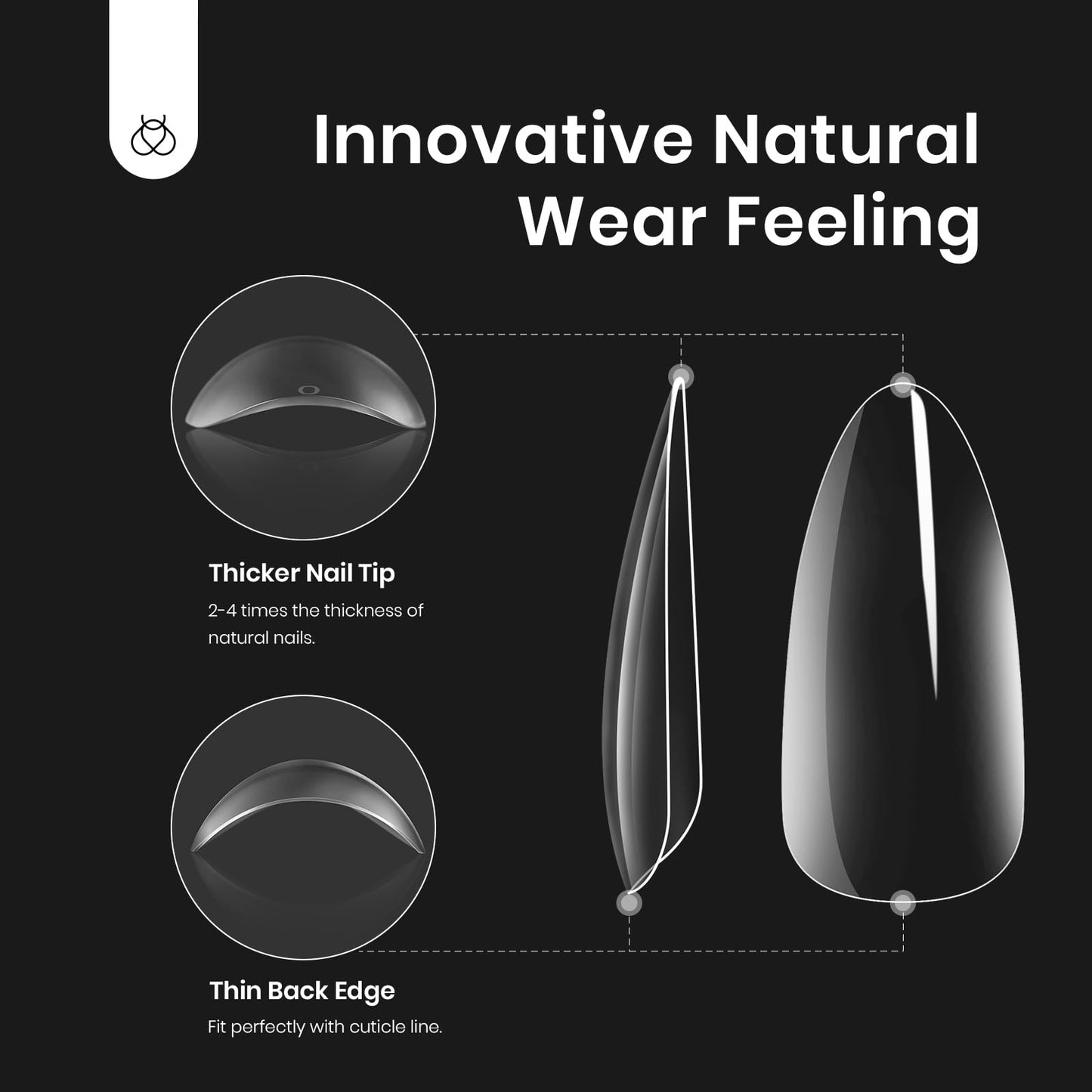 Beetles Gel Nail Kit Almond Nail Tips Easy Nail Extension Set 5 In 1 Nail Glue Gel with Pre shaped Medium Almond Nail Tips & UV Nail Lamp Acrylic Nail Clipper DIY Art Gifts for Her