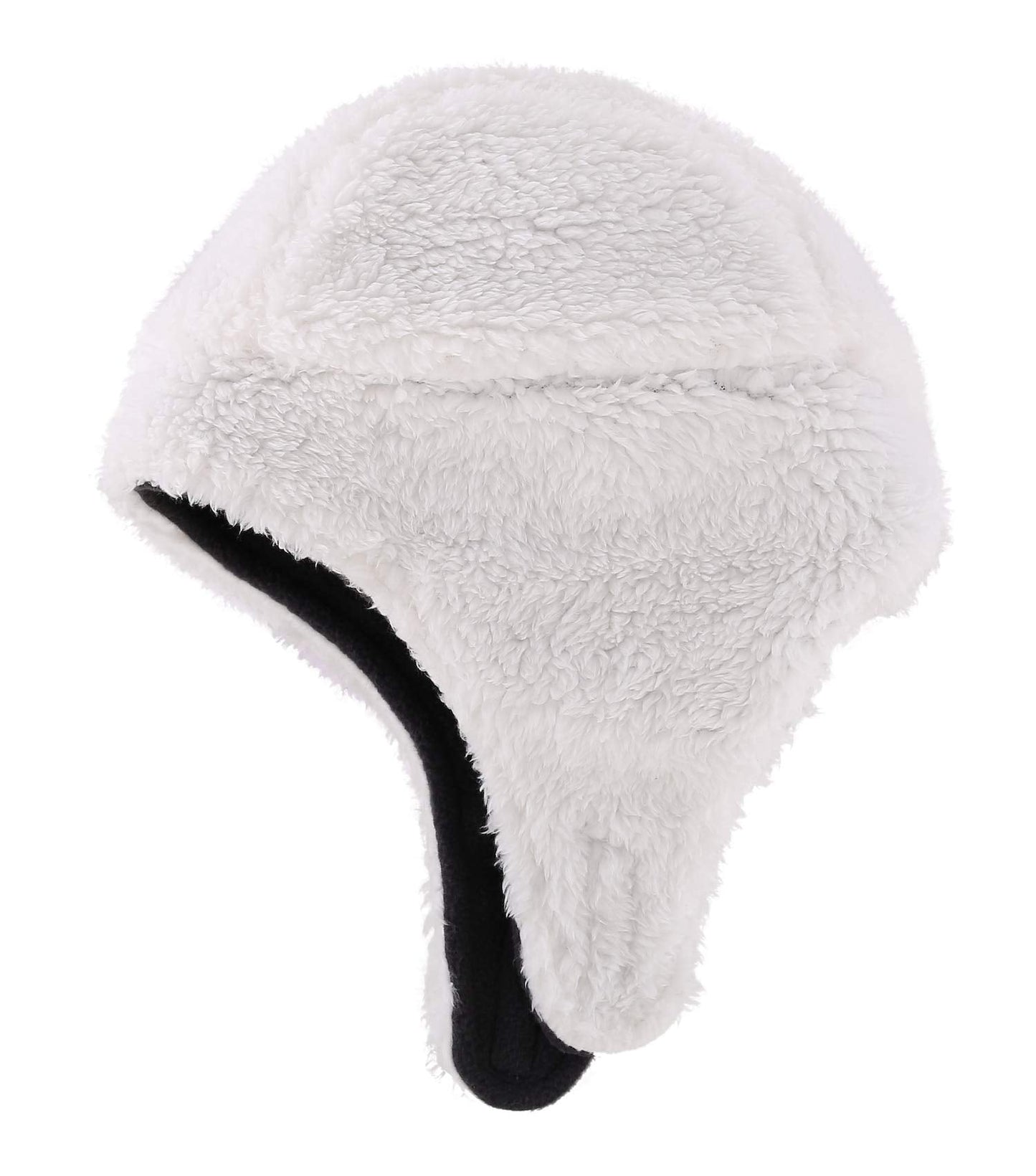 Home Prefer Little Boys Winter Hats with Earflaps Fleece Beanie Sherpa Knitted Kids Hat Dark Gray M