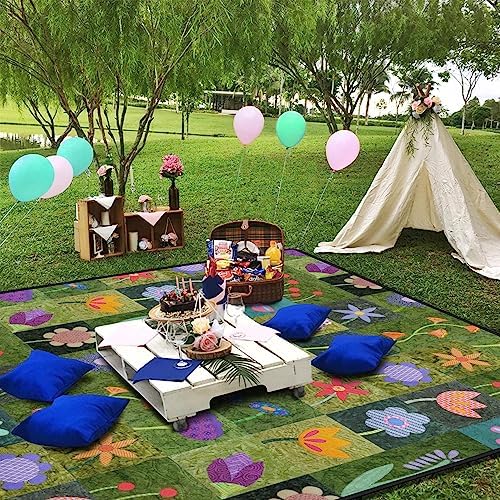 Extra Large Picnic Blankets Waterproof Foldable (60 "x 80") Beach Blanket Waterproof Sandproof,3-Layer Thicking Mat Outdoor Packable Camping Blanket