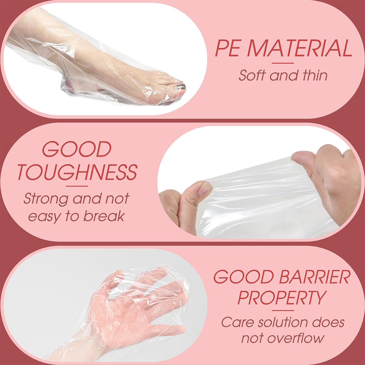 764 Count (4 Rolls) Disposable Paraffin Wax Bags for Hands and Feet - 12x17 Inch Liners for Paraffin Wax Machines, Bath Gloves, Moisturizing Therapy, Spa & Home Treatments