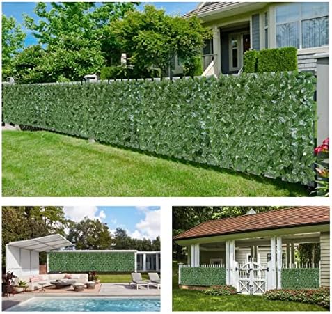 Bybeton Artificial Ivy Privacy Fence Screen - 40" X 120" UV-Anti Fake Leaves Vines - Patio Balcony Privacy, Garden, Backyard Greenery Wall Decor