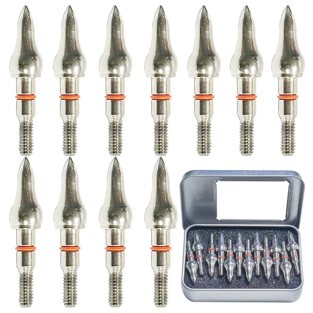 Field Points arrowheads 100 Grains Archery Field Points, 5/16 Stainless Steel Screw in Archery Field Tips and Broadheads 2.9x2.3x0.6