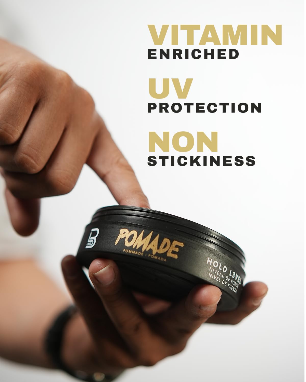 L3 Level 3 Pomade - Improves Hair Strength and Volume Long-Lasting Hold Infused with Keratin (4 Pack)