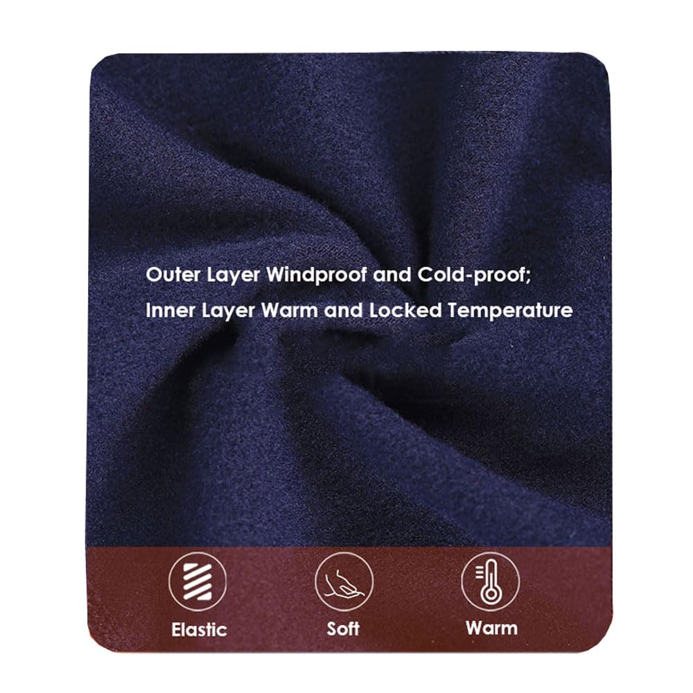 AILONSHAWN Black Winter Ski Mask for Men Women Fleece Lined Balaclava Face Mask Warm Shiesty Mask Head Mask Cold Weather Motorcycle Helmet