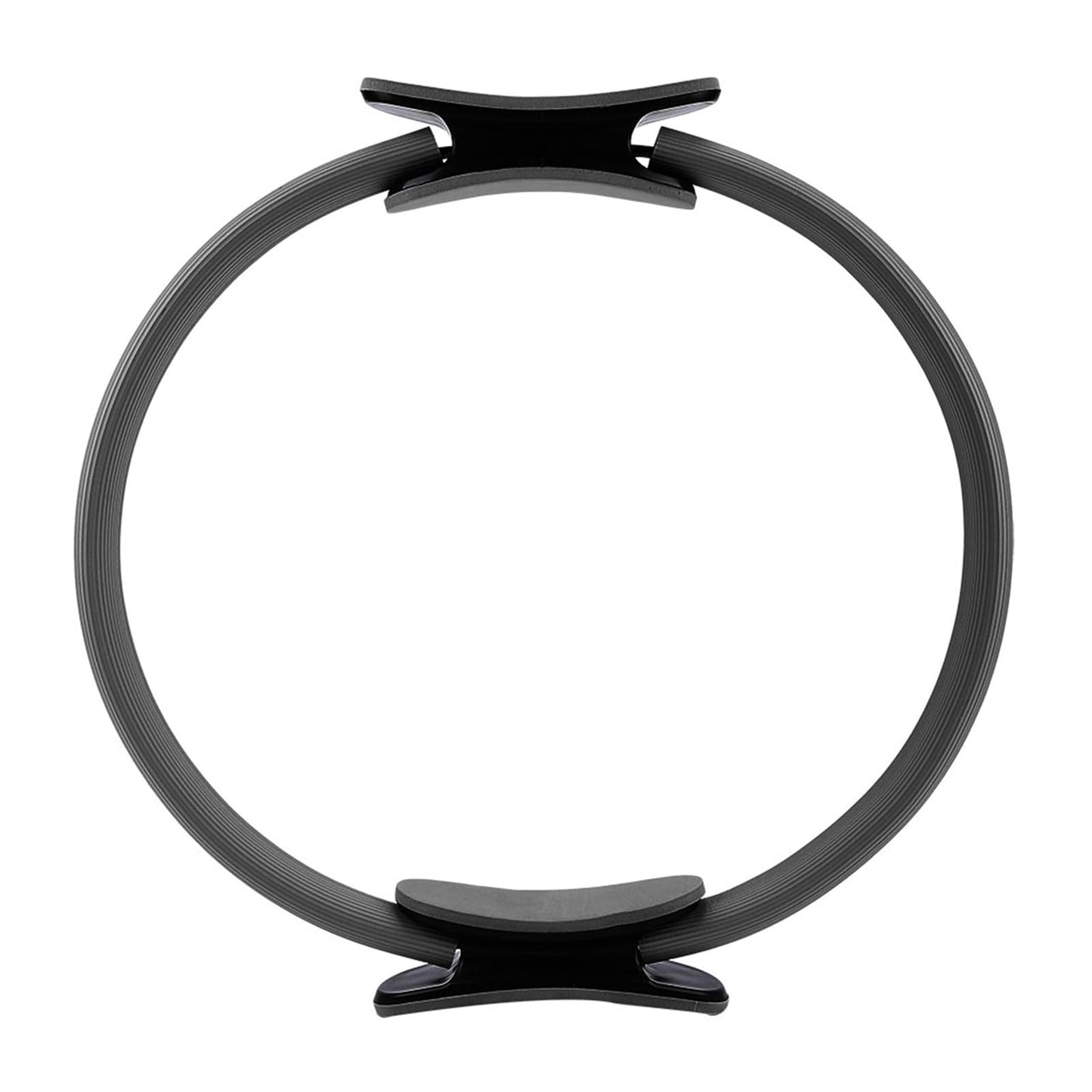 Gavigain Yoga Circle 4 Color Double Grip Yoga Pilates Ring Resistance Circle Portable Fitness Circle for Thigh and Leg Fitness Muscle Lines (Black)