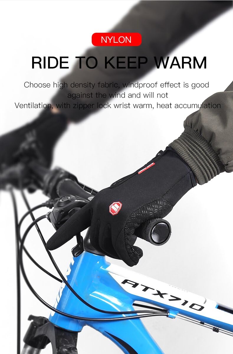 XPSZDBS Winter Gloves Touch Screen Windproof Gloves are Warm and Adjustable.Suitable for Outdoor Running, Cycling, Fishing, Skiing and Other Sports and Work Warm Gloves.