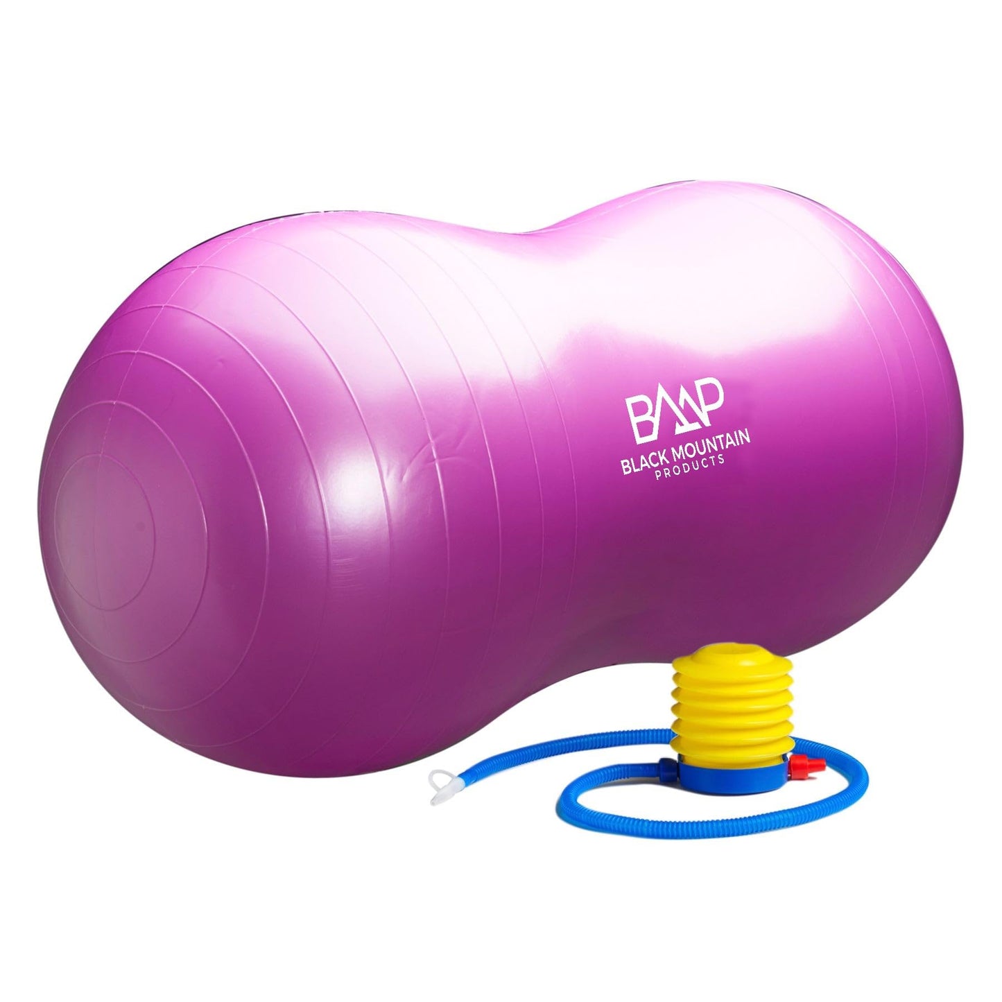 Black Mountain Products Purple Peanut Stability Yoga Ball with Foot Pump 1000Lb Static Weight Capacity