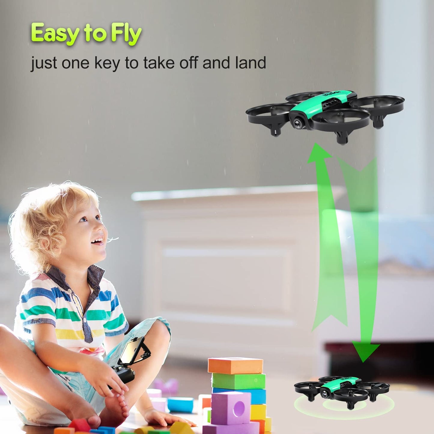 Loolinn | Drone for Kids Gift with Camera - Mini Drone, Remote Control Quadcopter Drone with 90° Adjustable Camera, Safe for Kids, Photos and Videos, Easy to Fly (Gift for Boys and Girls)
