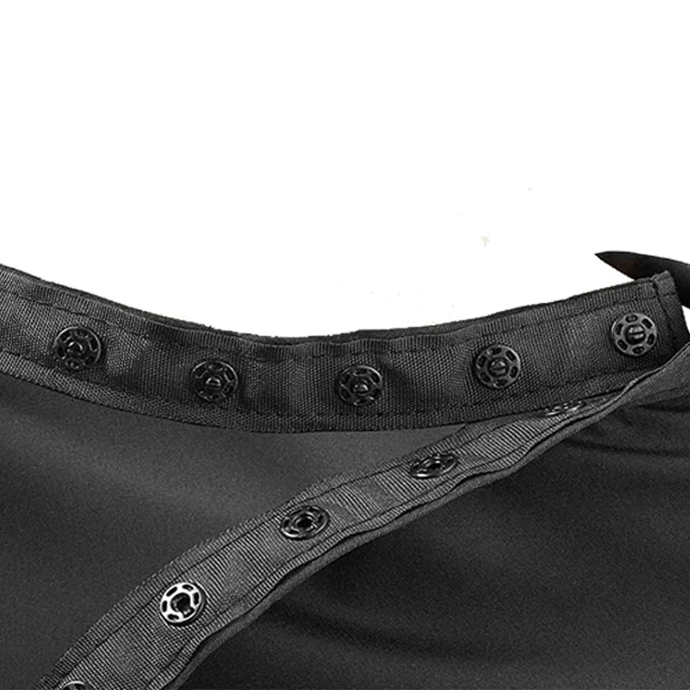 Black Waterproof Hair Salon Cape Professional Barber Cape with Metal Snap Closure Hair Cutting Cape (Black-3 Pack)