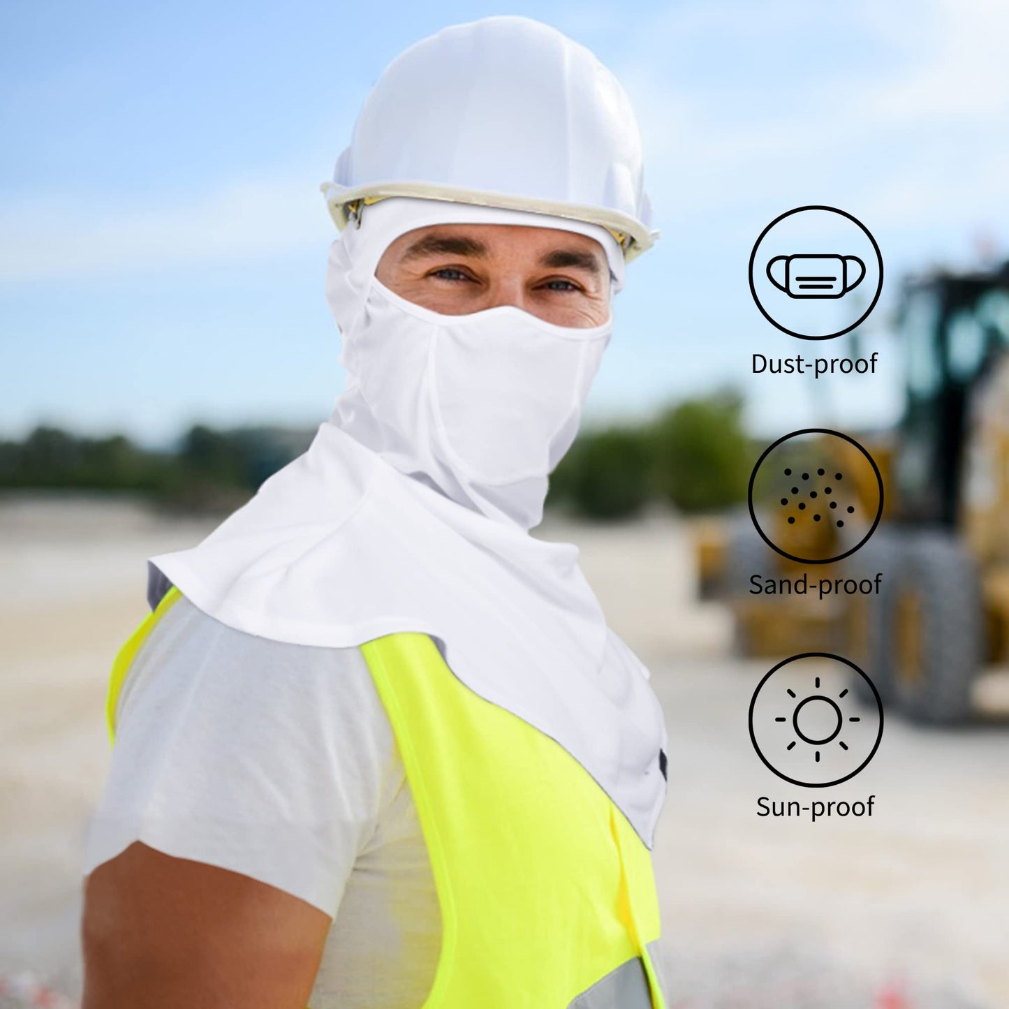 3 Pieces Balaclava - Summer Sun Protection Motorcycle Fishing Sun mask Breathable Windproof Long Face Mask for Men Women