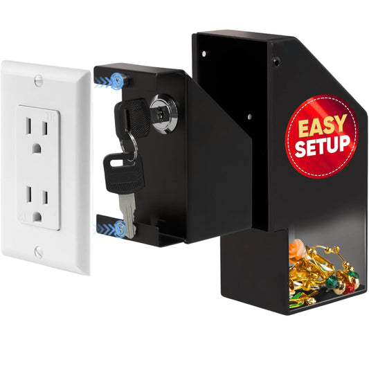 Elder Welder® Electrical Outlet Hidden Wall Safe | 100% Real Wall Plate Included | Easy to Install | Hidden Safe for Money | Wall Safes Between Studs | Secret Storage | Invisible Safe