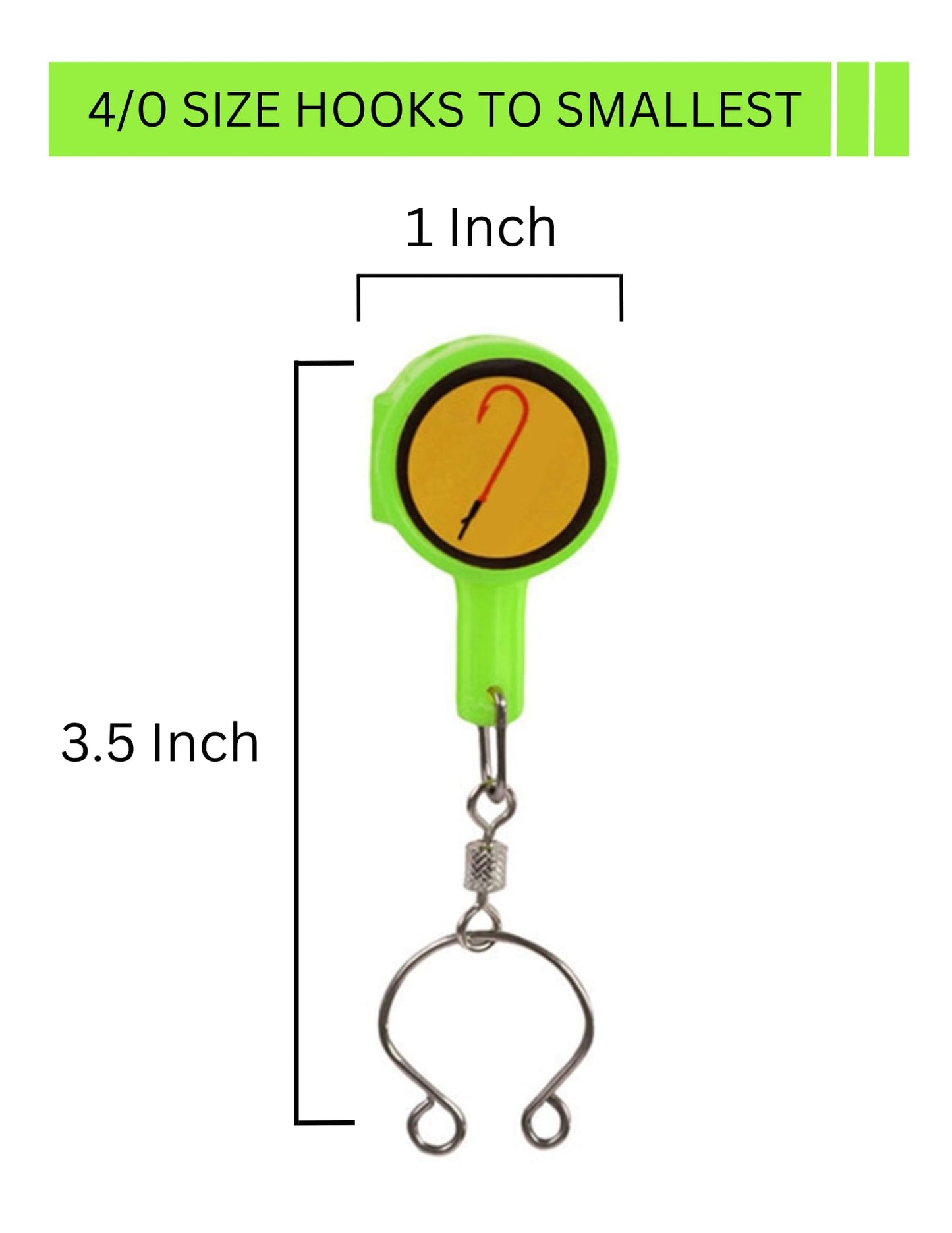 Mercury USA 8pcs Fishing Knot Tying Tool Gadget | Fishing Line Cutter | Multifunctional Safety Fishing Tool | Easy Hook Storing Device | Handy Tool for Fisherman | Ice Fly Fishing (Green)