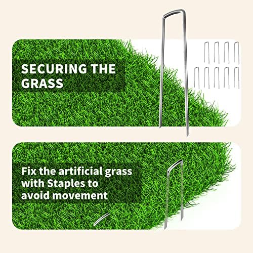 LOOBANI Realistic Artificial Grass Rug Indoor Outdoor, Dog Grass Mat with Drainage Holes and Replacement Artificial Grass Turf, Fake Grass for Garden Lawn Landscape Balcony Decoration, 3 Feet x 5 Feet