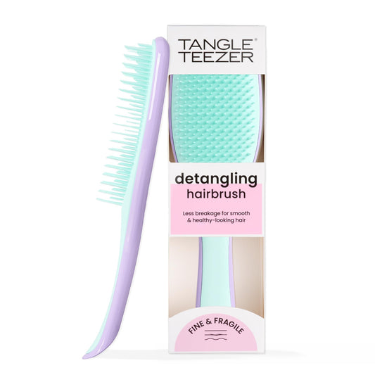 Tangle Teezer Fine & Fragile Ultimate Detangler Brush, Dry & Wet Hair Brush to Detangle & Reduce Breakage, Lilac/Mint