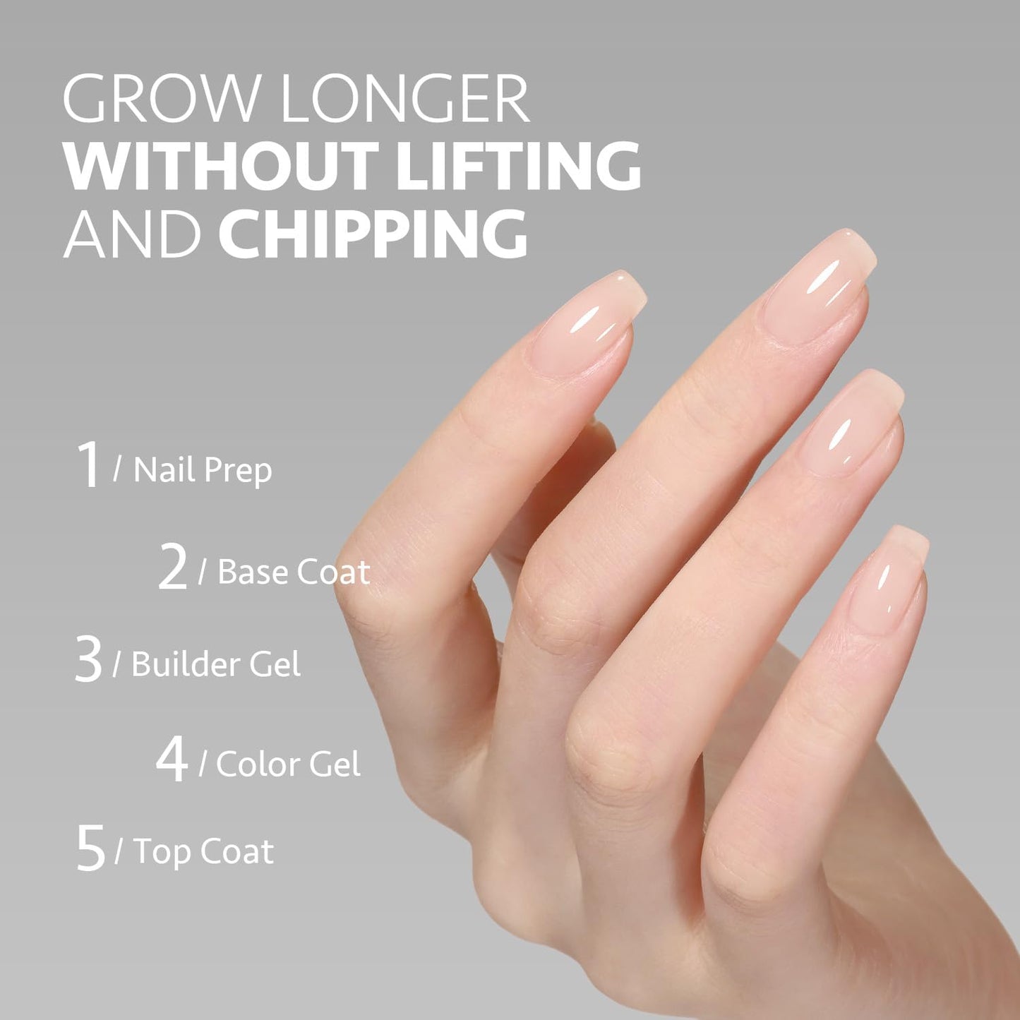 GAOY Builder Gel for Nails, 16ml Nail Strengthener in a Bottle, Nail Extension Hard Gel, Soak Off Long Lasting UV Gel, 1959 Milky Pink, Base Coat Top Coat Needed