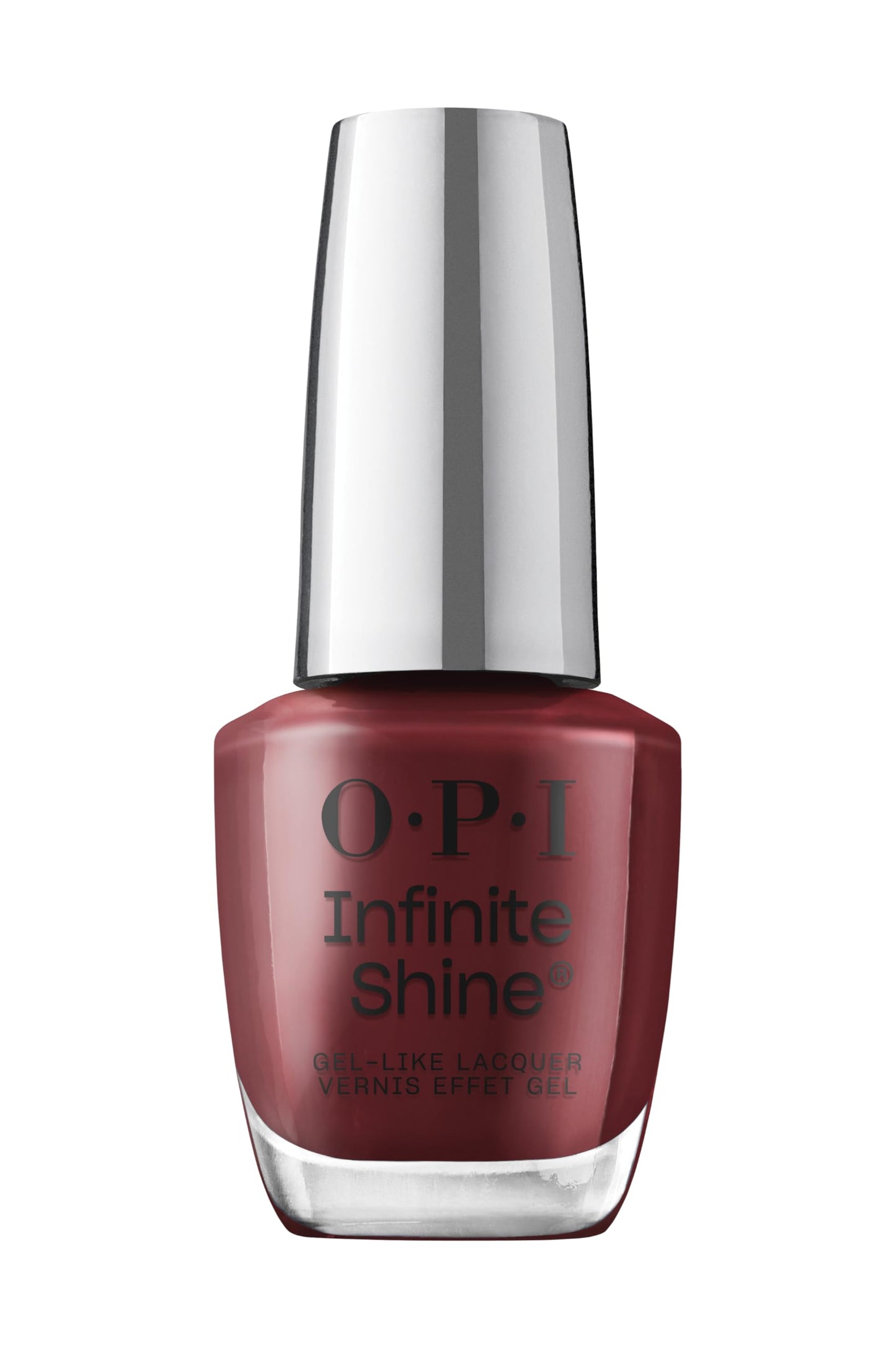 OPI Infinite Shine Raisin the Bar | Opaque Dark Red Crème Long Wear Gel Like Nail Polish | Vegan, Long Lasting, Streak Free