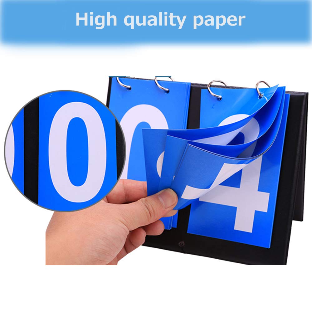 APORO 4-Digital Portable Table Top Scoreboard Flipper, Multi Sports Score Flip Scoreboard (0-99)