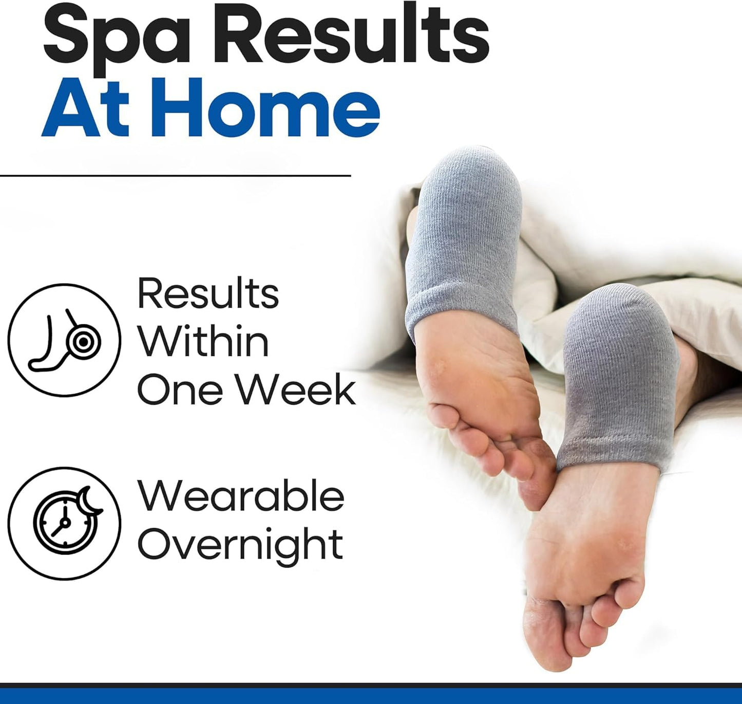 Moisturizing Socks for Women & Men | Aloe Vera Cracked Heel Treatment | Foot Callus Remover | Aloe Socks for Cracked Heels & Dry Cracked Feet | Lotion Infused Gel Heel Socks (Large - 2 Pairs)