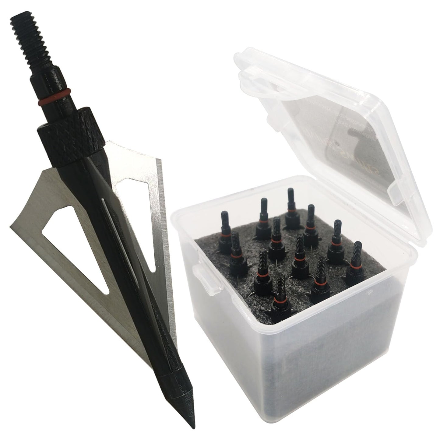 Flying Swifts Hunting Broadheads 3 Blades Archery Broadheads 100Grain 12PK Screw-in Arrow Heads Arrow Tips Compatible with Traditional Bows and Compound Bow Archery Hunting