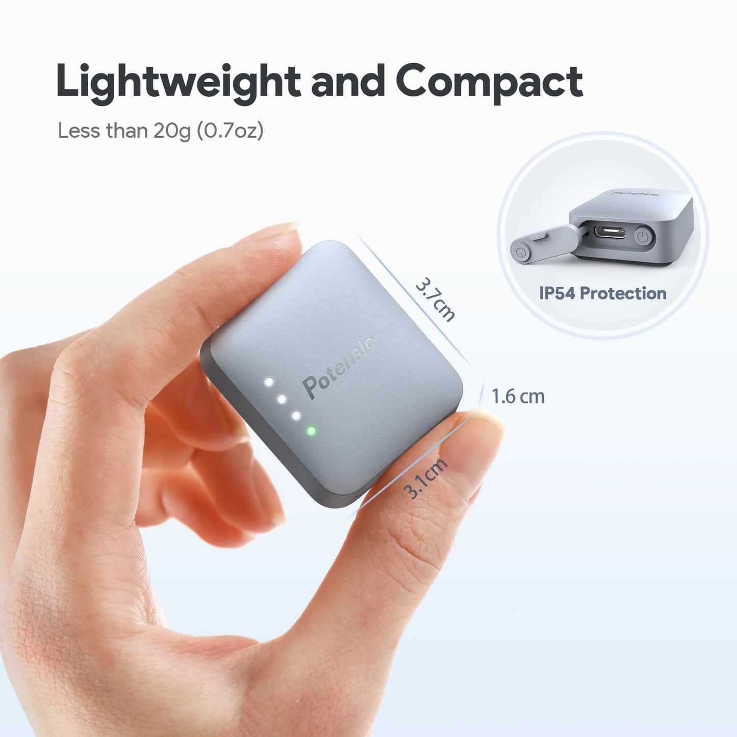 Potensic FAA Compliant Remote Identification Broadcast Module for Drone, Remote ID Broadcast Module Spare Parts for GPS Drones with Camera Comply with FAA Regulation IP54 Protect Long Battery Life