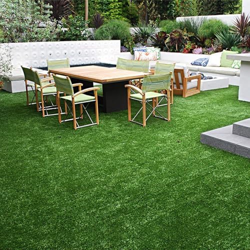 Artificial Grass Turf Lawn Outdoor Indoor 4FTx6FT Fake Grass Carpet for Pets 0.4 Inch Realistic Faux Grass Rug with Drain Holes for Garden Lawn Landscape Balcony Party Wedding Christmas Rug