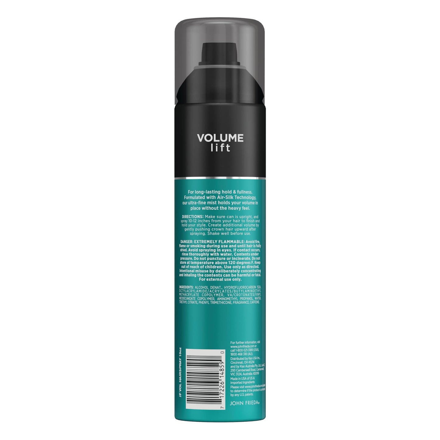 John Frieda Volume Lift Hairspray, Volumizing Hairspray with Air-Silk Technology for Fine or Flat Hair, Adds Body, Long-Lasting Hold, and Fullness for Fine, Thin Hair, 10 Oz