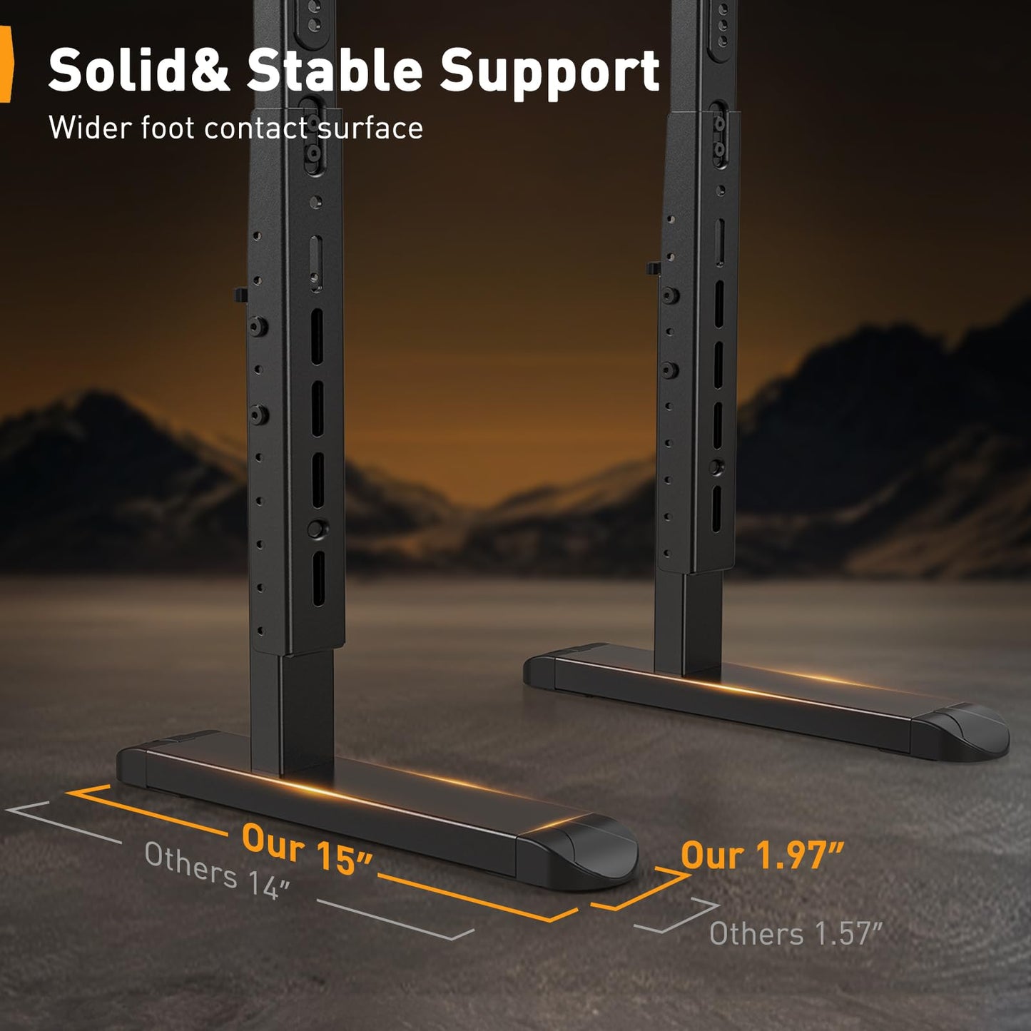 Perlegear TV Stand Steel TV Legs for Most 37–86 Inch Flat or Curved TVs up to 132 lbs, Height Adjustable TV Feet Suitable for Soundbar, Universal Tabletop TV Stand Base Max VESA 800 x 500mm, PGTVS20