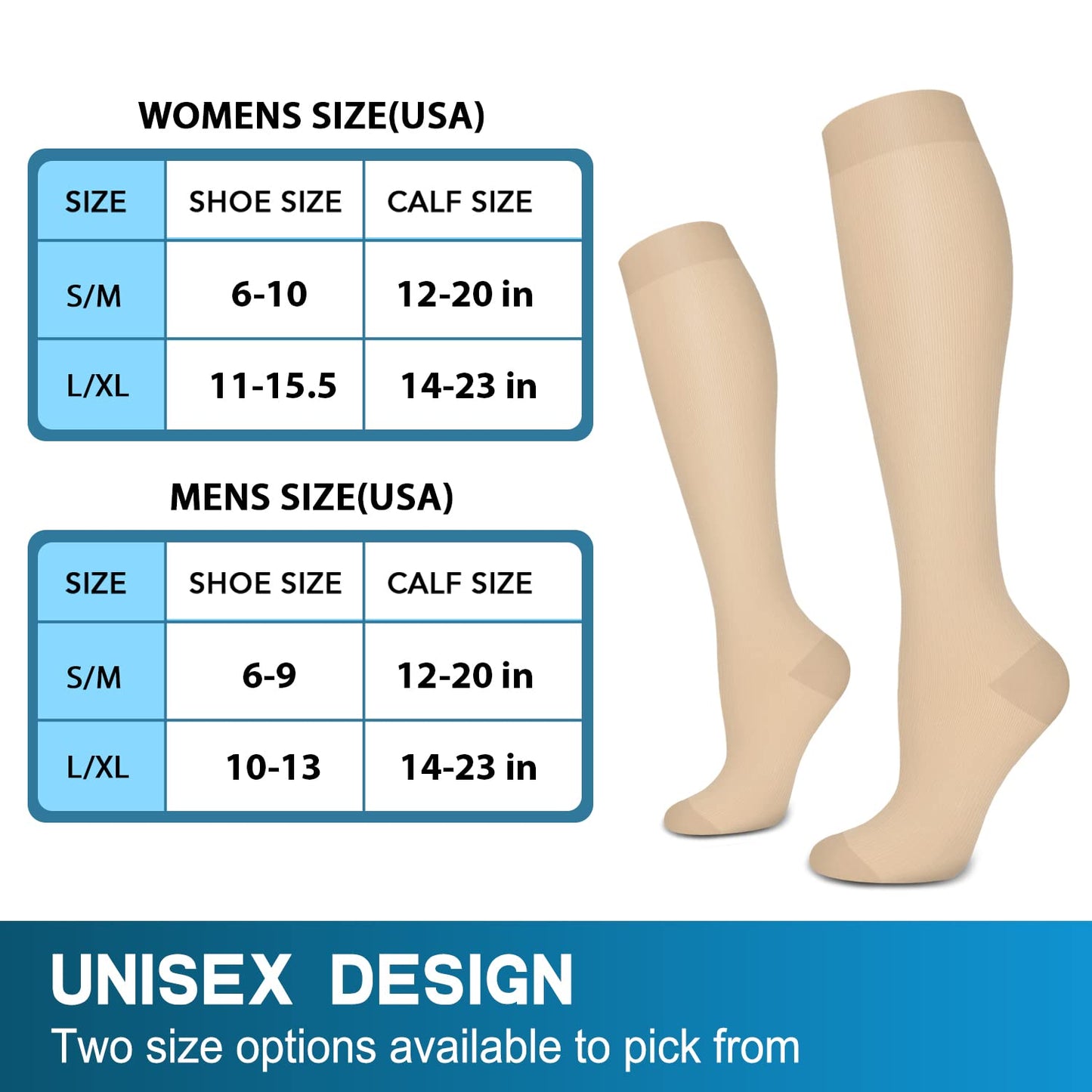 SunFeeling Compression Socks for Women & Men Circulation (3 Pairs) - Best Support for Athletic Running Nurses Recovery Travel,Large-X-Large