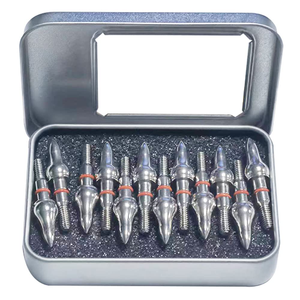 Field Points arrowheads 100 Grains Archery Field Points, 5/16 Stainless Steel Screw in Archery Field Tips and Broadheads 2.9x2.3x0.6