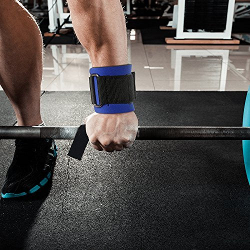 RitFit Wrist Wraps, Wrist Straps for Weightlifting, Wrist Support for Working Out, Bodybuilding, MMA, Powerlifting, Strength Training, Men & Women, Blue