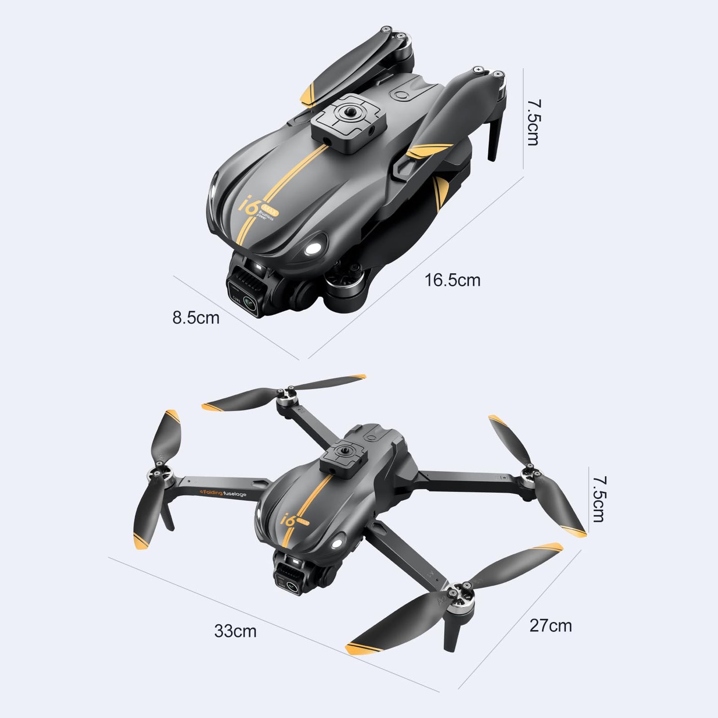 Drone with Camera 1080P HD, FPV Camera Drone for 14+ Kids Adults, 150° Adjustable Lens Foldable RC Quadcopter Drones, Brushless Motors, Night Vision, Shock Absorbing, Obstacle Avoidance, 3 Batteries