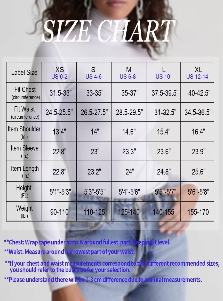 Womens Turtleneck Tops Ribbed(Black,XS)