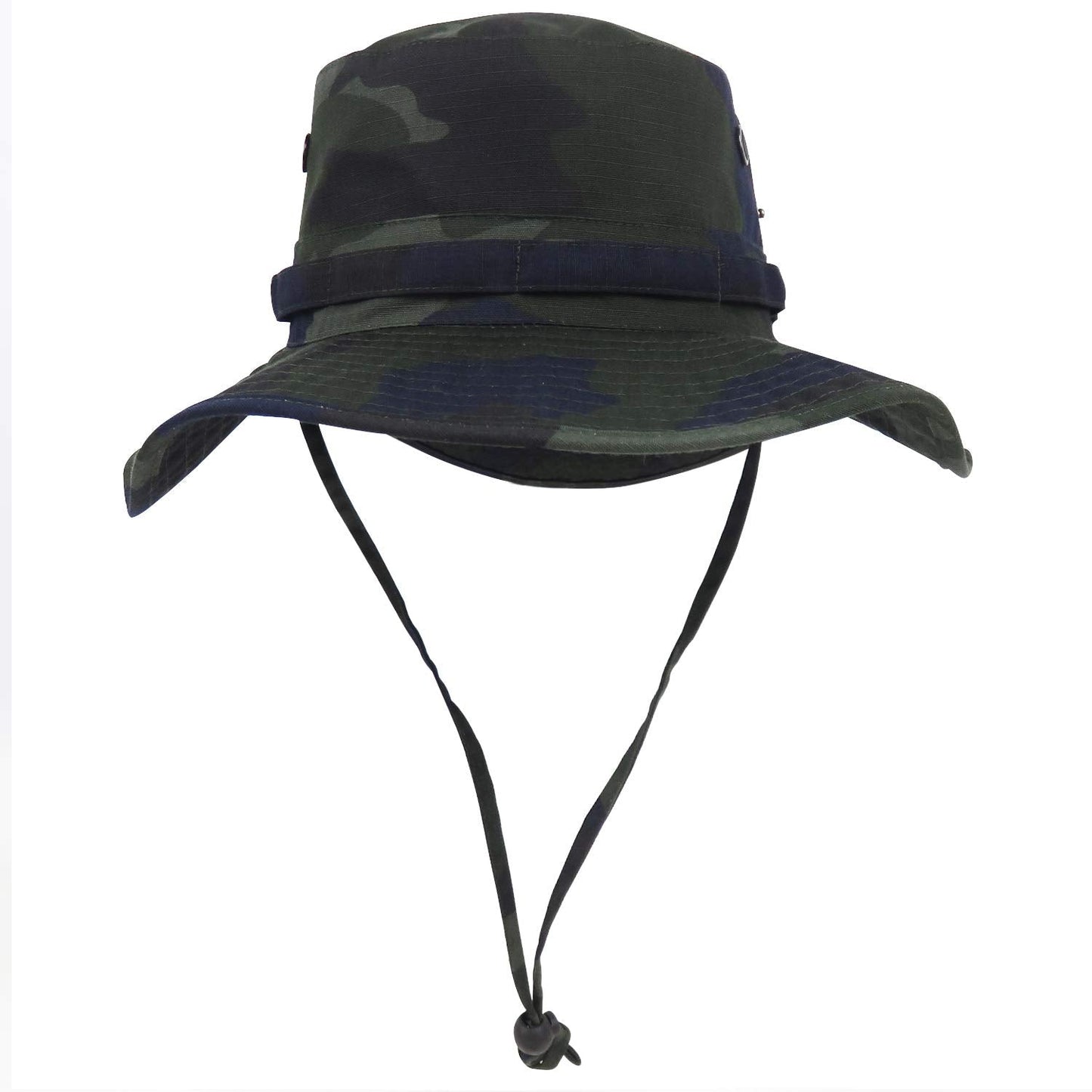 Phaiy Bucket Hat with String Camo Military Boonie Hat UPF 50+ Wide Brim Sun Hat for Men Fishing Hiking Safari