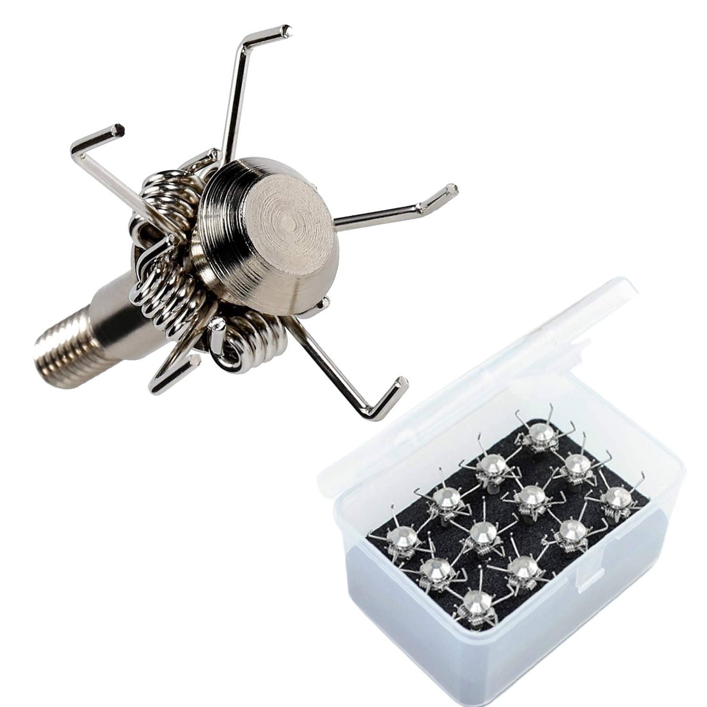 Ontsho 12 PK Small Game Broadheads 100 Grain Archery Hunting Arrow Tips with Broadhead Case Blunt Judo Points Arrow Heads for Stump&Target Shooting