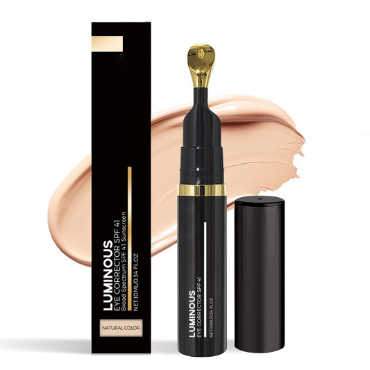 Luminous Eye Corrector Spf 41,Under Eye Color Corrector Cream,Eye Corrector For Dark Circles,Eye Serum With Peach Undertone (Natural color, 1pcs)
