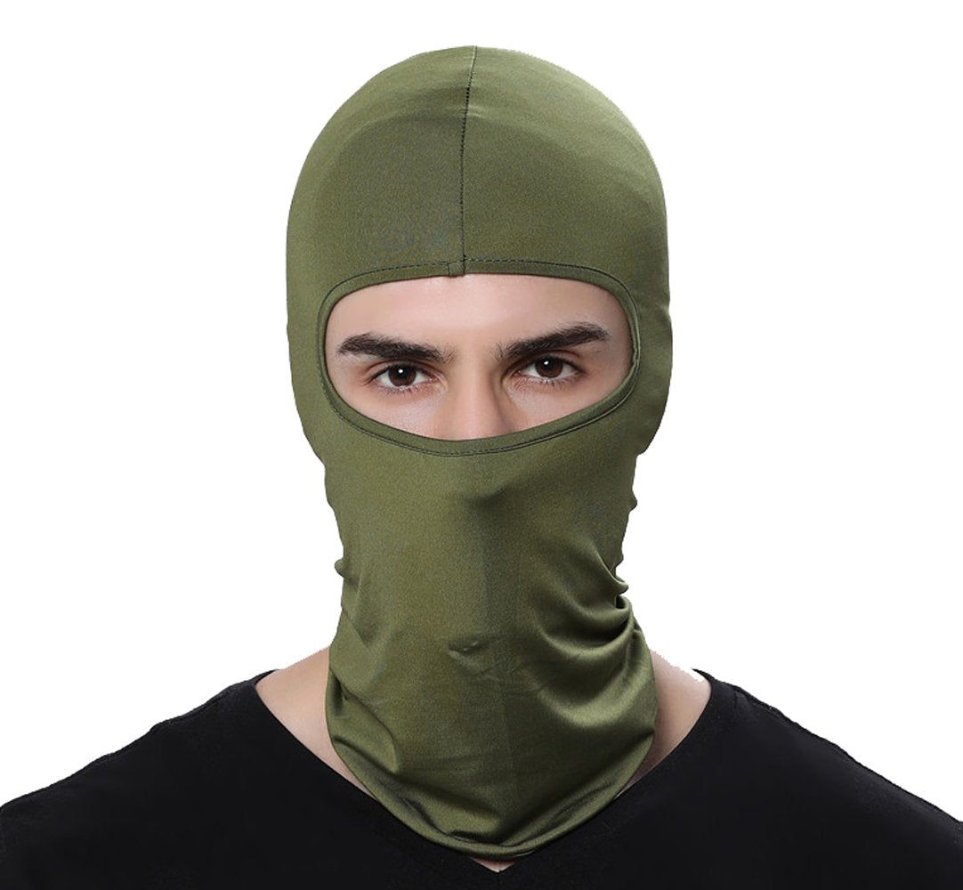 Pack of 5 Thin Sun Balaclava Winter Ski Mask for Men Outdoor Cycling Motorcycle Airsoft Fishing Hunting Mask Darkblack