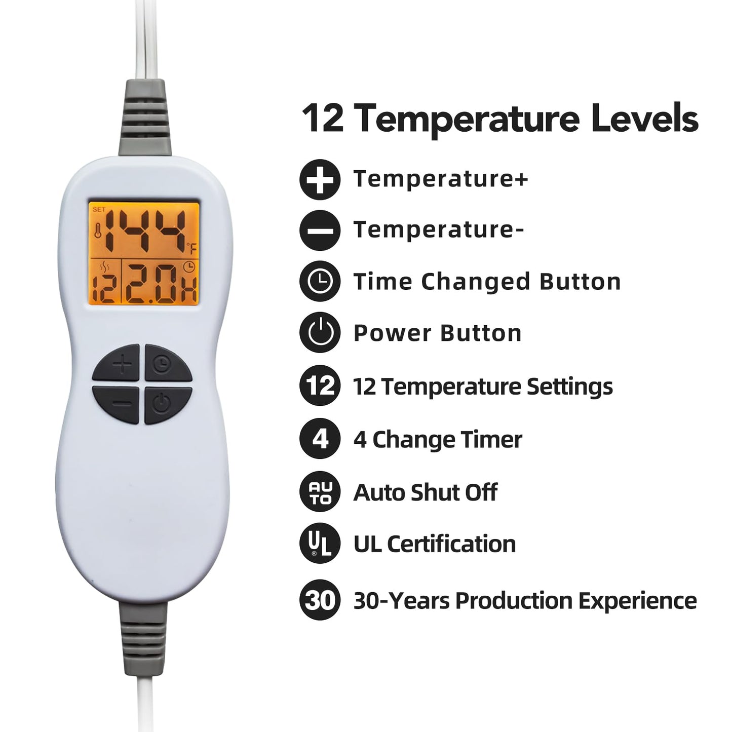 Ruqiji 19" x 24" Weighted Neck&Shoulder Heating Pad, 2.5lbs with 12 Temperature Settings&Countdown timer,Pain Relief for Neck/Shoulders/Menstrual Pain, Christmas Gifts for Women Men Mom Dad(Light Tan)